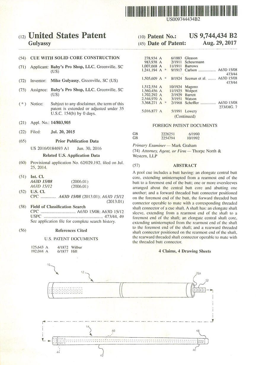 BabysProShop Patent US 9744434 B2 Page 1 1